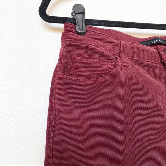 J Brand Oxblood Corduroy Selena Bootcut Cropped Pants Size 27 - Picture 4 of 9